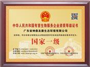 中华人民共和国有害生物服务企业资质等级证书
